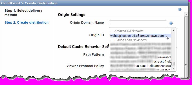 Step 4: Create a CloudFront Distribution 6. For the value of Origin ID, accept the default value. 7.