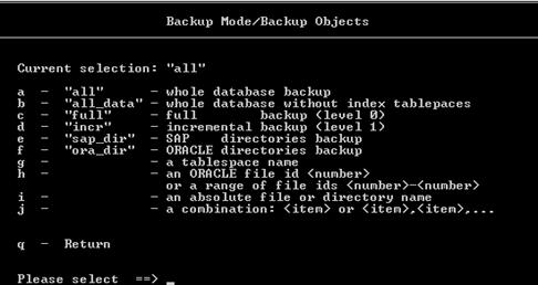SAPDBA Back Up Offline Databases with SAPDBA You can back up offline databases using this procedure. To back up offline databases with SAPDBA 1. Log onto SAPDBA. The SAPDBA main screen opens. 2.