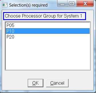 If your donor machine is a model whose processor features fall into more than one processor group for software charges, you will get a second prompt during base validation to choose the processor
