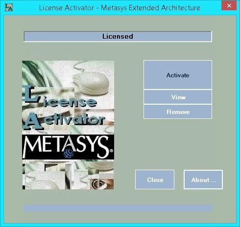 Figure 4: License Activator Dialog Box Table 1: License Activator Buttons Button Description Activate View Remove About Close Launches the software licensing process.