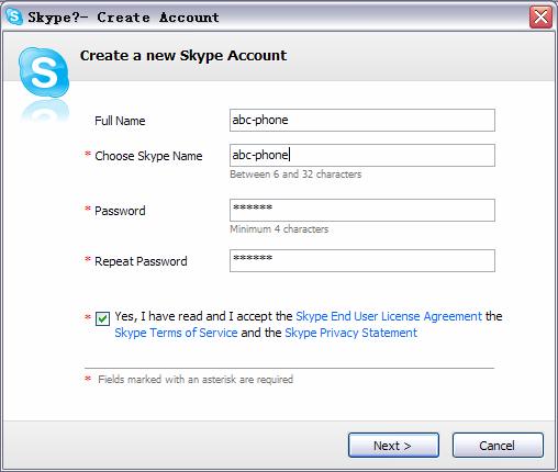 1.3 Run Skype (1) Download Skype software and install it (www.skype.com). The version must be 1.0.0.106 or higher. (2) Run Skype and log in with Skype account.