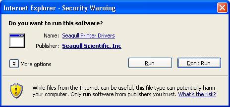 3. If you receive a security warning,