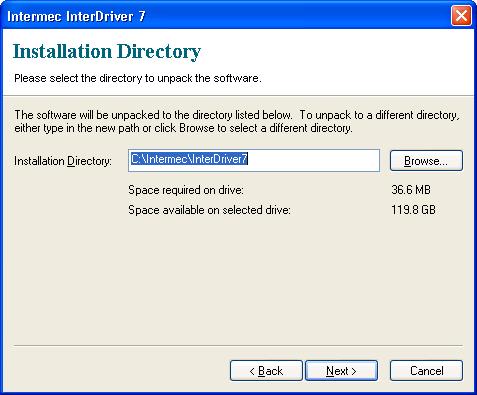 5. Leave the Installation Directory at its default and select