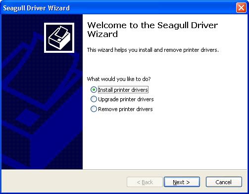 Installing using the Seagull Driver Wizard If you are not continuing from the initial download of the InterDriver, navigate to