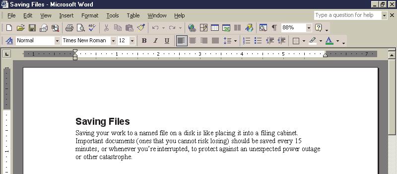 Chapter 1 Creating a Document WD 25 Figure 1.26 The file name now appears in the Title bar The document s name Word 12. Move the insertion point to the bottom of the document. 13.