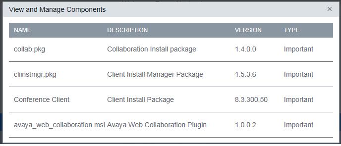 Accessing the Web Portal Figure 3: Viewing and managing installed components 8.