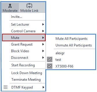 Moderating Other Participants Moderating Other Participants About this task Moderator is a participant who can control other participants in a videoconference, for example, to mute or disconnect them.