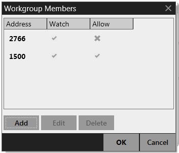 CounterPath Corporation When you display the Workgroup (View > Workgroup from the main menu), the members will appear. This person is in your group and you are in her group.