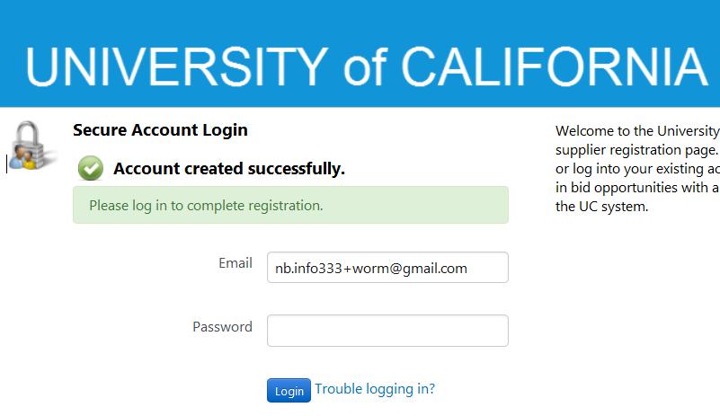 Registration: Create New Account (cont.
