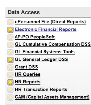 Service in the Electronic Financial Reports portal: Go to the Summary Reports tab.