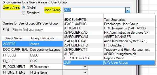 Clicking on the drop down arrow in the Usergroup field will display a list of Usergroups [2a] shown below for you to choose from.