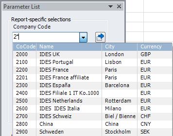 taken into account when returning help for the General Ledger Account [3]. This is reliant on the SAP system using a search help function that Reports Wand is able to access.