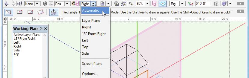 6 3D Modeling with Vectorworks 2015 Jonathan Pickup Go to the Basic tool palette. Choose the Rectangle tool.
