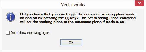 Vectorworks has the ability to detect the plane of the object and move the working plane to the face.