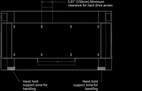 for 55 Surface Hub Rear handholds and
