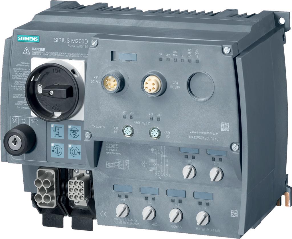 Industrial Controls Load Feeders and Motor Starters SIRIUS Motor Starter M200D
