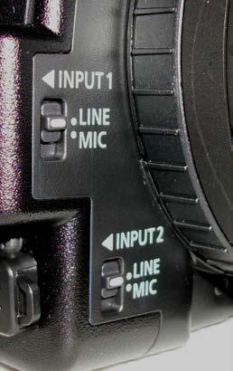 into Mic Input 1 on camera then connect to Mic Input 1 on