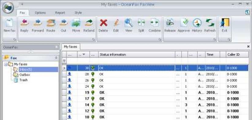 2.4 Fax Reception Users are allowed to view and manage inbound faxes in the FaxView interface.