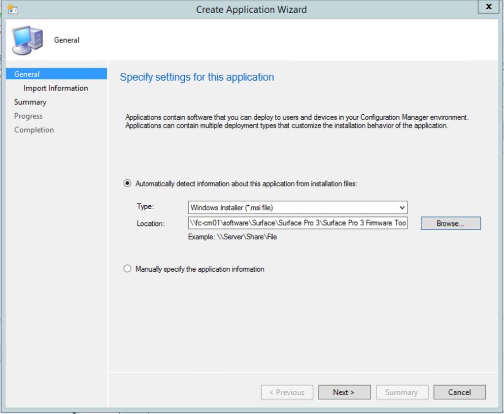 Select Automatically detect information about this application from installation files. 4.