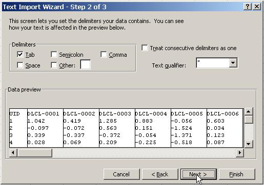 electing Data You can select data by either dragging the cursor across the data you want to select or by clicking on one corner of the selection area and then pressing the hift key while clicking on