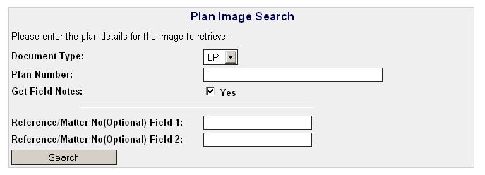 VIC Plan Image Search Enter the Plan Type and