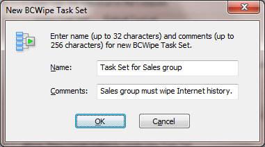 Creating and Editing BCWipe Task Sets To manage BCWipe software on remote computers in a company network administrator of Jetico Central Manager should create one or more BCWipe Task Sets.