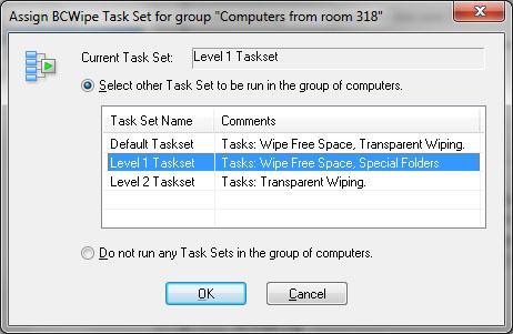 Assigning BCWipe Task Sets to Client Computers Article Creating and editing BCWipe Task Sets describes idea of wiping Task Set as a data sent by Jetico Central Manager to remote computer to configure