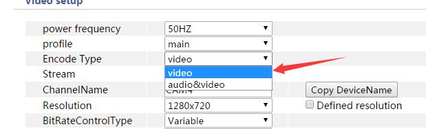 Encode Type You can choose the encode type from video or video&audio. See picture 3.