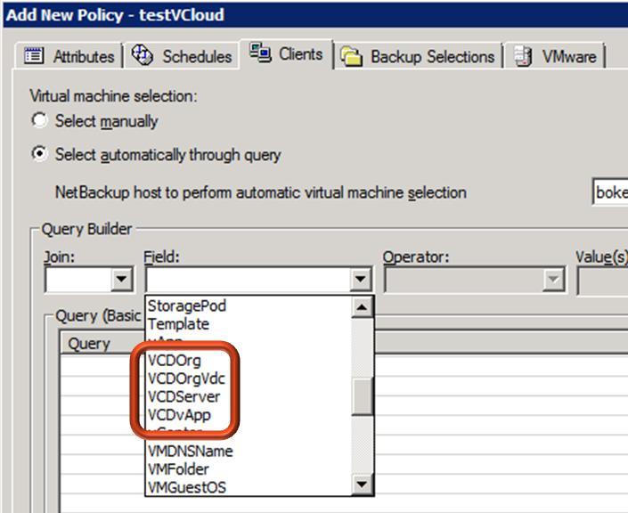 Figure 2 - vcd attribute selection 3D search A new virtual machine search interface has been added.