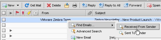 Finding Emails Sent From or Sent To Sender, Recipient, or Contact: Users can find emails using the following features: A new right-click option is available when browsing folders, reading messages or