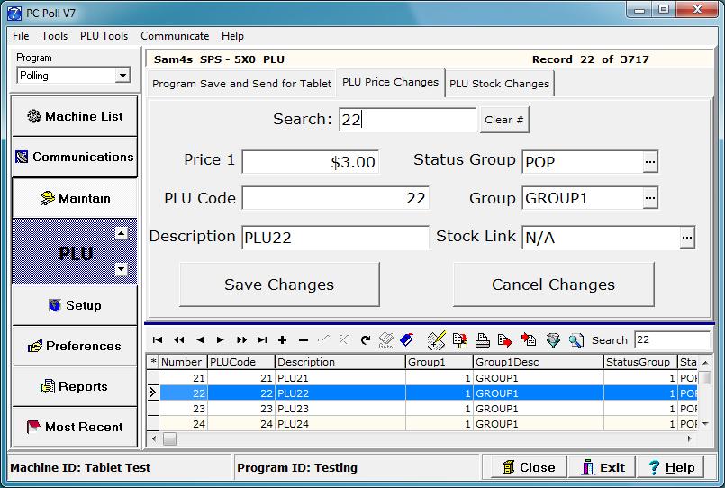 If the item is not found, the software will prompt to add the item via an Information screen (see below). Pressing OK will add the item to the database. Use the PLU Price Changes tab to edit the item.