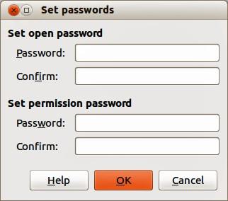 Set passwords click to open the Set Passwords dialog (Figure 20) where you enter the passwords.