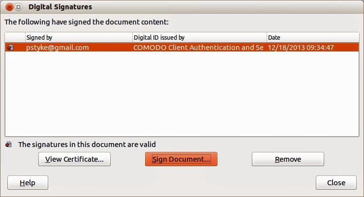 Figure 21: Digital Signatures dialog Figure 22: Select Certificate dialog Removing digital signatures The following procedure is only an example of how to remove a digital signature.