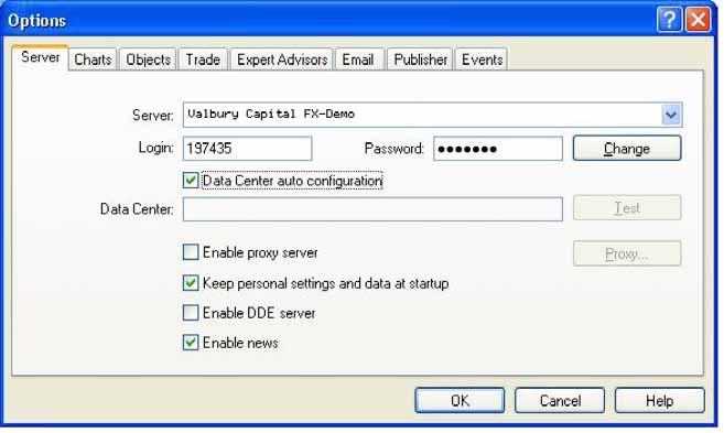 Client Terminal Options Today we are going to explore the customived options of the MetaTrader client.