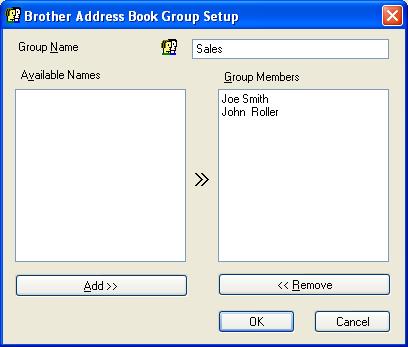Brother PC-FAX Software (For MFC-9460CDN, MFC-9465CDN and MFC-9970CDW) Setting up a group for broadcasting 6 You can create a group to send the same PC-FAX to several recipients at one time.