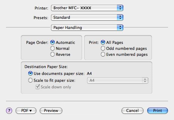 Printing and Faxing Manual duplex Select Paper Handling.