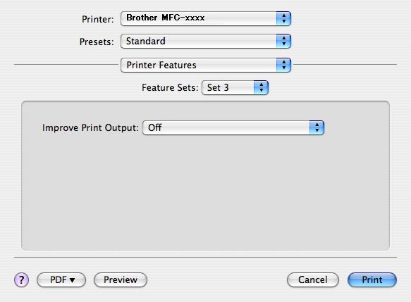 Printing and Faxing Feature Sets: Set 3 Improve Print Output This feature allows you to improve a print quality problem. Reduce Paper Curl If you choose this setting, the paper curl may be reduced.