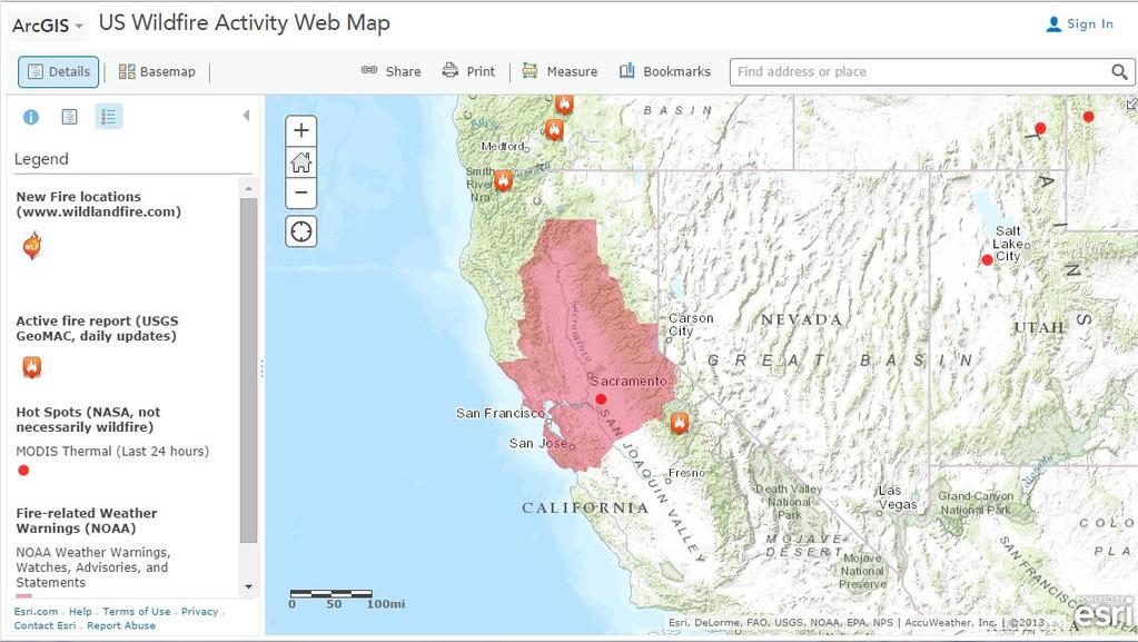 People - Risk - US Wildfire Web Map 7.