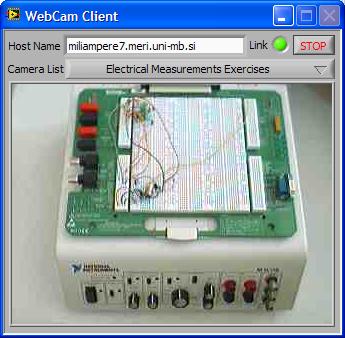 Camera list and JPEG compressed image data are sent over the Internet by using LabVIEW shared variable. Shared variables are configured software items that can send data between VIs [10].