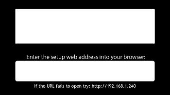 If the web menu fails to open, then type in the following IP address into your web address bar: