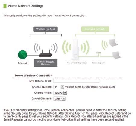 WIRELESS SETTINGS Home Network Settings The Home Network Settings page allows you to adjust settings for your Home Network connection.