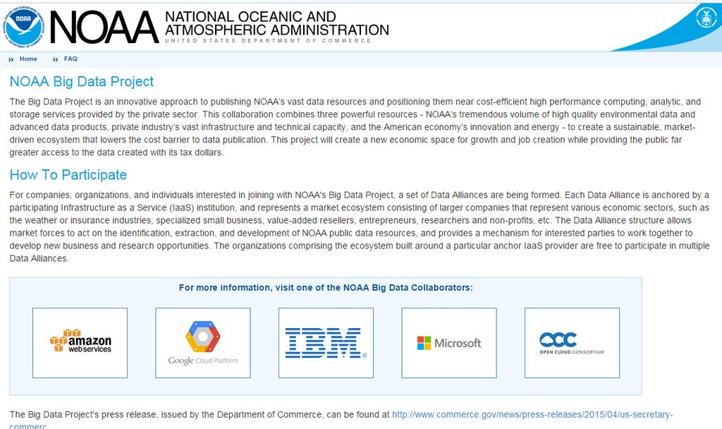 NOAA Big Data Project and Unidata Cloud Activities Unidata is