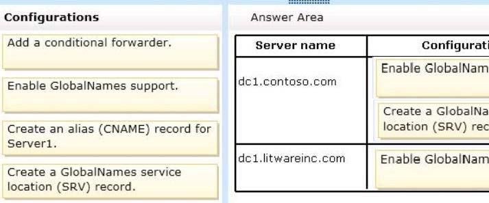 Correct Answer: QUESTION 6 Your network contains an Active Directory domain named contoso.com. All servers run either Windows Server 2008 R2 or Windows Server 2012.