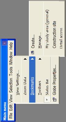 ArcGlobe tools Use bookmarks,
