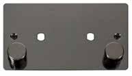 Brushed Stainless plate finishes require the use of a Pearl Nickel (PN) Toggle Switch Module.