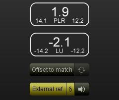 3. [Option] Click the ᵹ button to show PLR and loudness the difference. Reference Your track Difference 4. [Option] Click 'Offset to match' to hear your audio matched to source.