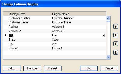 CHAPTER 22 SMARTLIST 4. Choose OK. Changing the columns displayed in a view Use the Change Column Display window to add and remove columns, rename them, and change their positions.