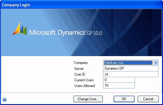 PART 1 THE BASICS Logging in to and quitting Microsoft Dynamics GP If you have trouble starting Microsoft Dynamics GP, contact your network administrator. To log in to Microsoft Dynamics GP: 1.