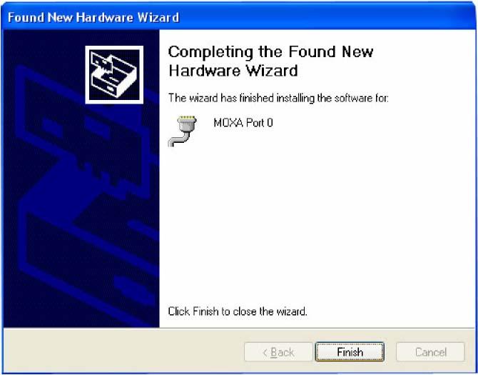 Found New Hardware Wizard window will open to indicate that it has