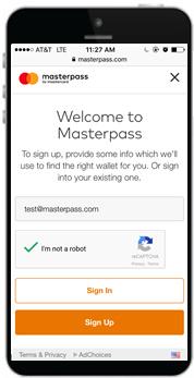 Overview How does Masterpass Work? Standard Mobile Display (.mobi) Within the.mobi experience, the height of the header and footer are 50 pixels and 23 pixels, respectively.